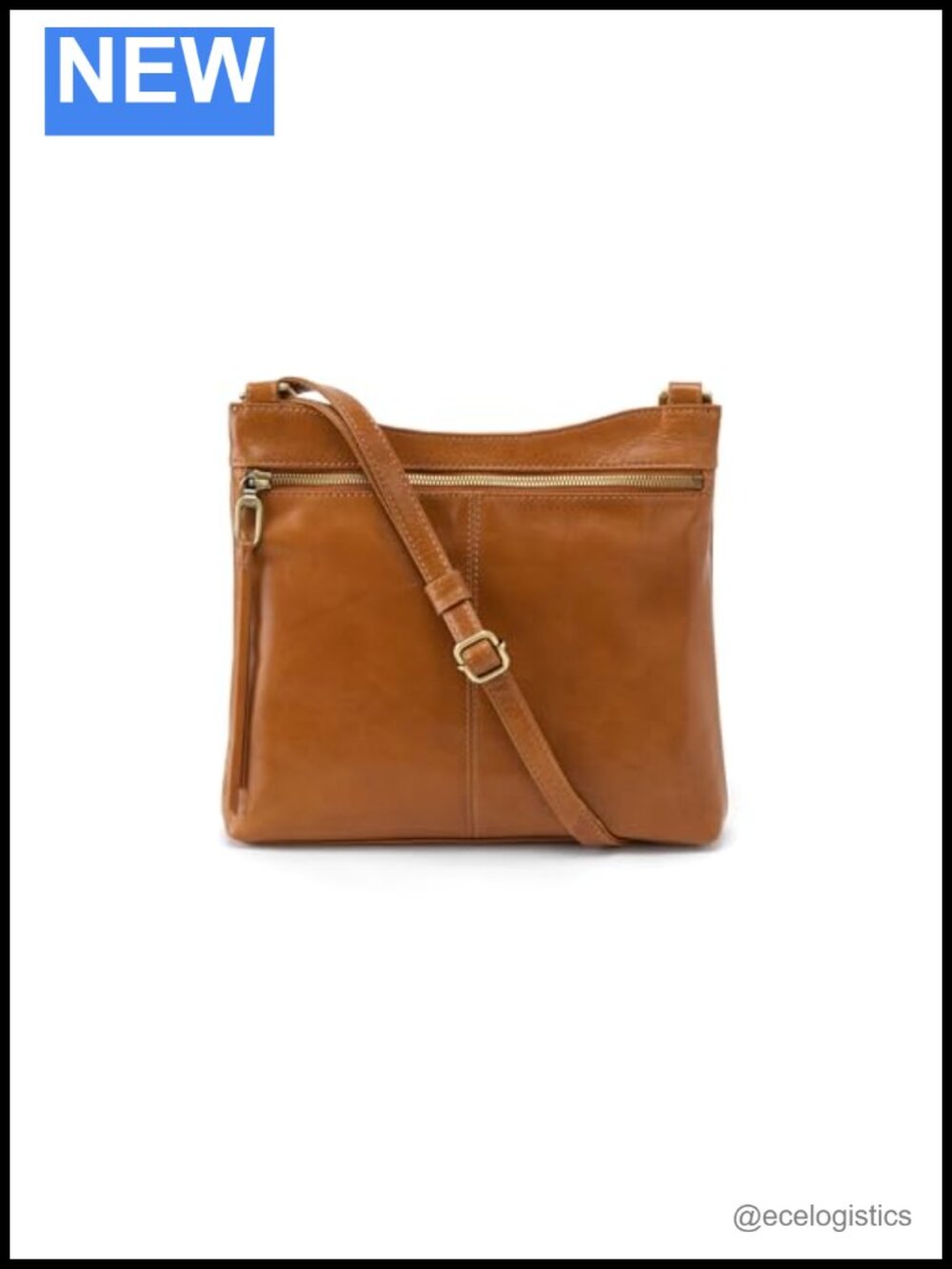 Genuine Leather Crossbody Bag with Phone Pocket
